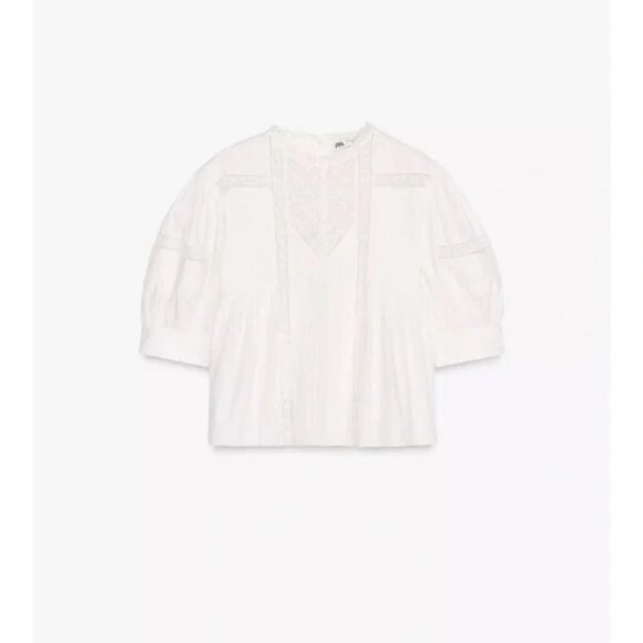 ZARA ZW COLLECTION LACE BLOUSE - Picture 5 of 6